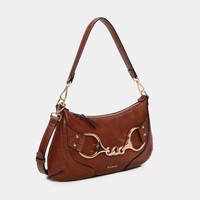 BINNARI 20740 Tan Buckle Handbag