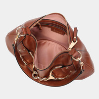 BINNARI 20740 Tan Buckle Handbag