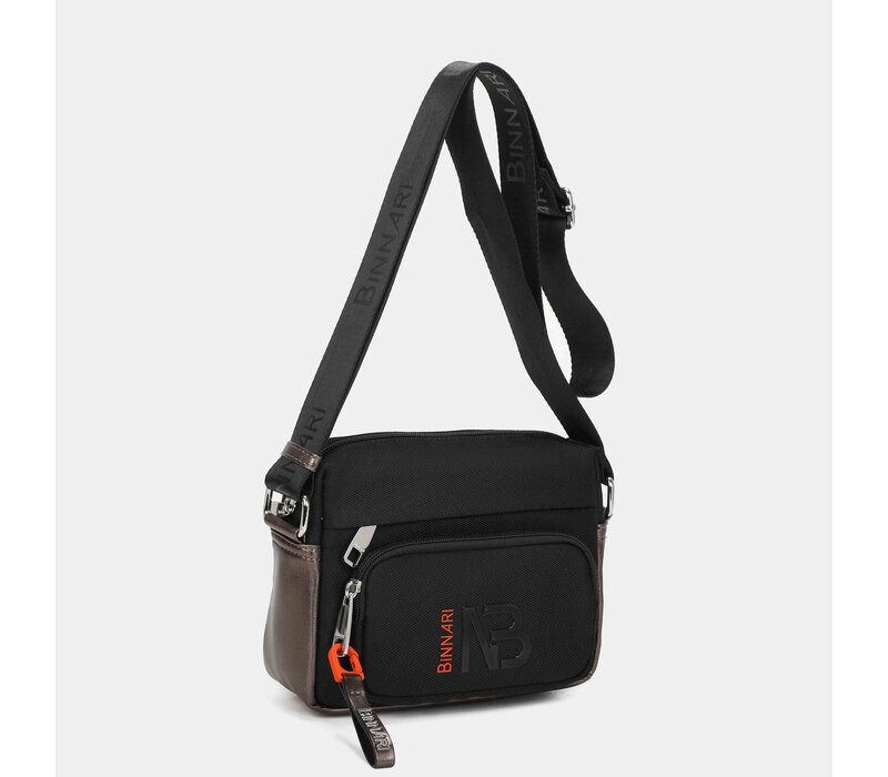 BINNARI 20731 Black Nylon Camera Bag
