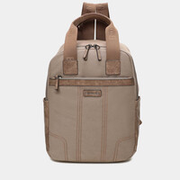 BINNARI 20811 Taupe Canvas Backpack