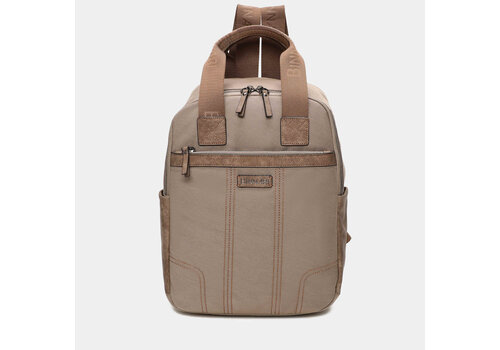 BINNARI BAGS BINNARI 20811 Taupe Canvas Backpack