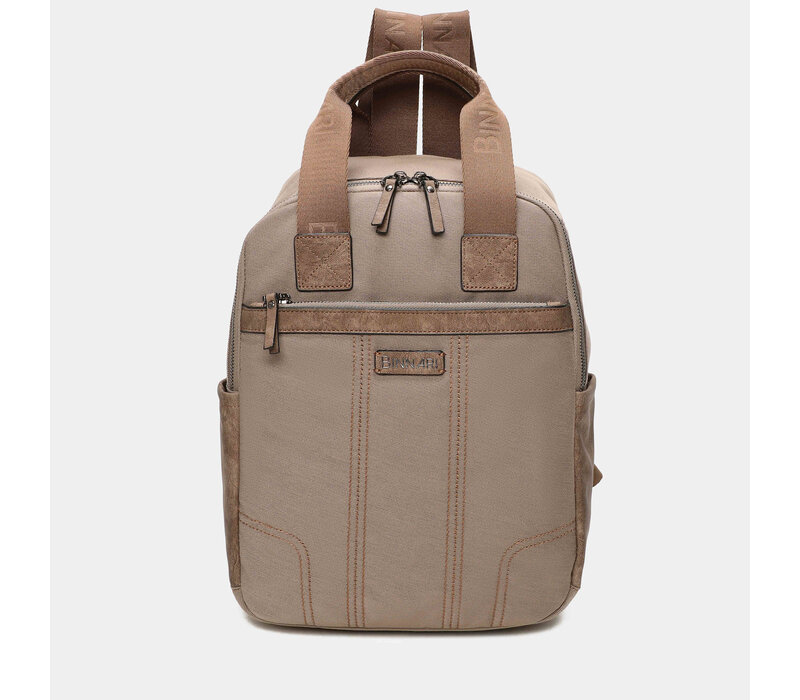 BINNARI 20811 Taupe Canvas Backpack
