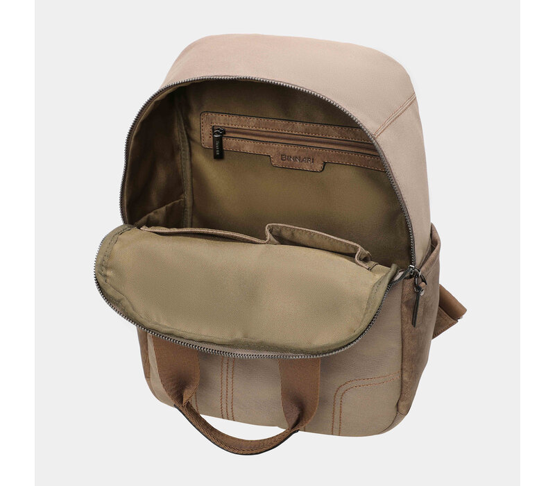 BINNARI 20811 Taupe Canvas Backpack