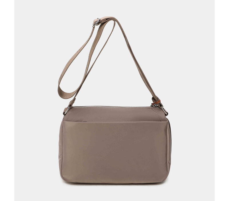 BINNARI 20850 Taupe Nylon Shoulder Bag
