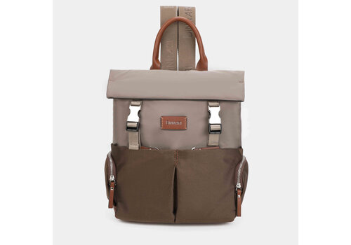 BINNARI BAGS BINNARI 20851 Taupe Nylon Backpack