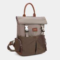 BINNARI 20851 Taupe Nylon Backpack