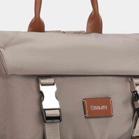 BINNARI 20851 Taupe Nylon Backpack