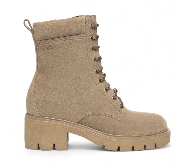 NeroGiardini I514812D Taupe Suede Block Heel