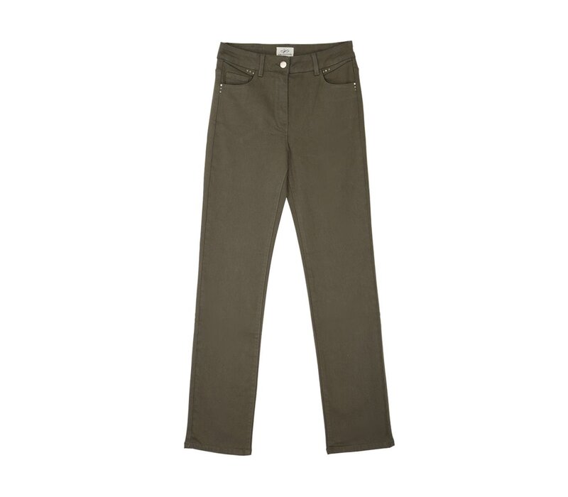 Julie Guerlande  Khaki straight leg Stretch Jeans