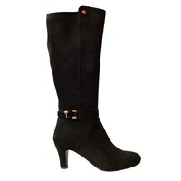 REDZ D6398 Black Suede Long Boot