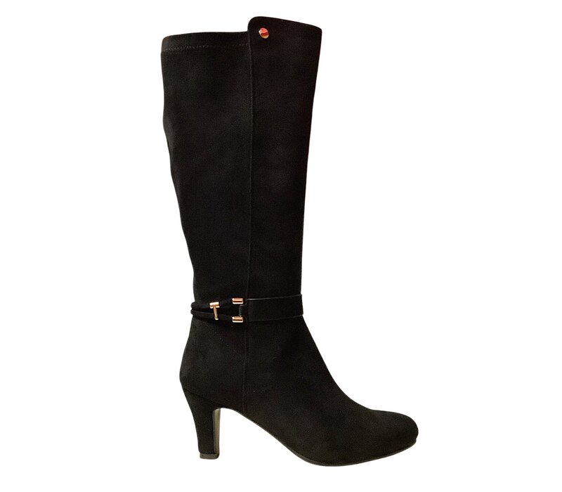 REDZ D6398 Black Suede Long Boot