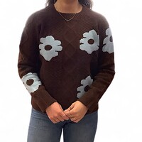 MD’M 3.50.210.18 Brown Daisy Sweater
