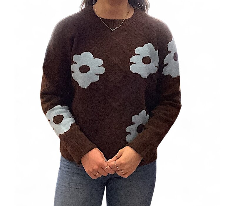MD’M 3.50.210.18 Brown Daisy Sweater