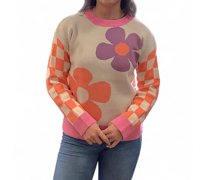 MD’M 3.50.210.10 Beige Daisy Sweater