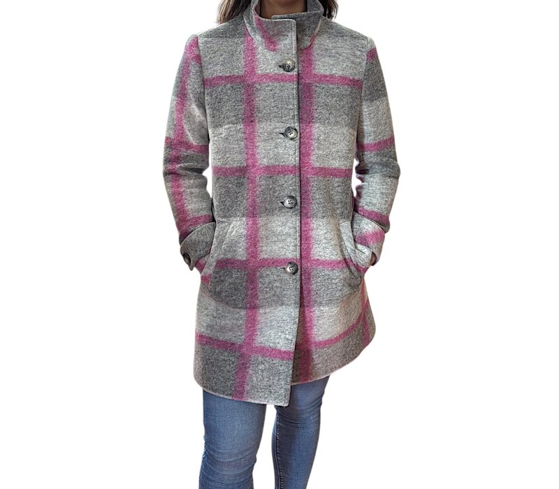Tinta MAYELA Grey/Pink Wool mix Coat