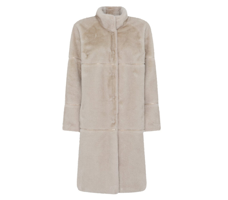 Micha 143 236 Oatmeal Faux Fur Coat