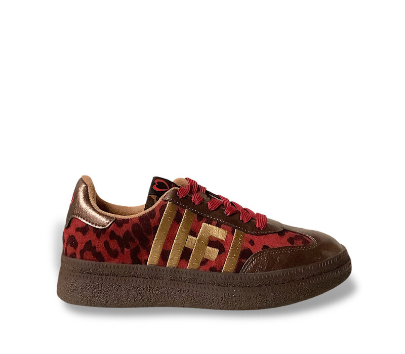 Heavenly Feet STEFFI Bronze /Burg Leo Sneakers