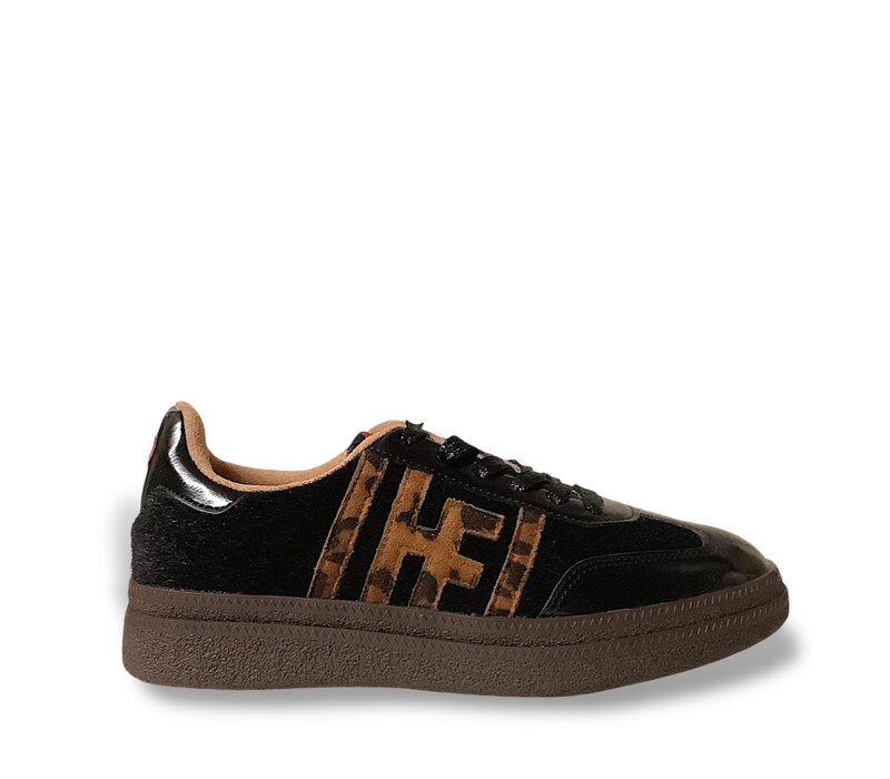 Heavenly Feet STEFFI Blk/Tan Leo Sneakers