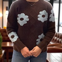 MD’M 3.50.210.18 Brown Daisy Sweater