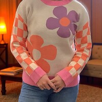 MD’M 3.50.210.10 Beige Daisy Sweater