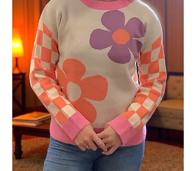 MD’M 3.50.210.10 Beige Daisy Sweater