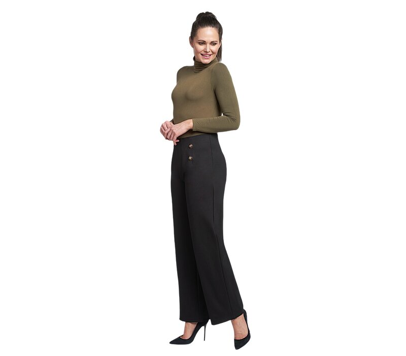 PINNS 610T Wide Leg Pants w/Gold Buttons