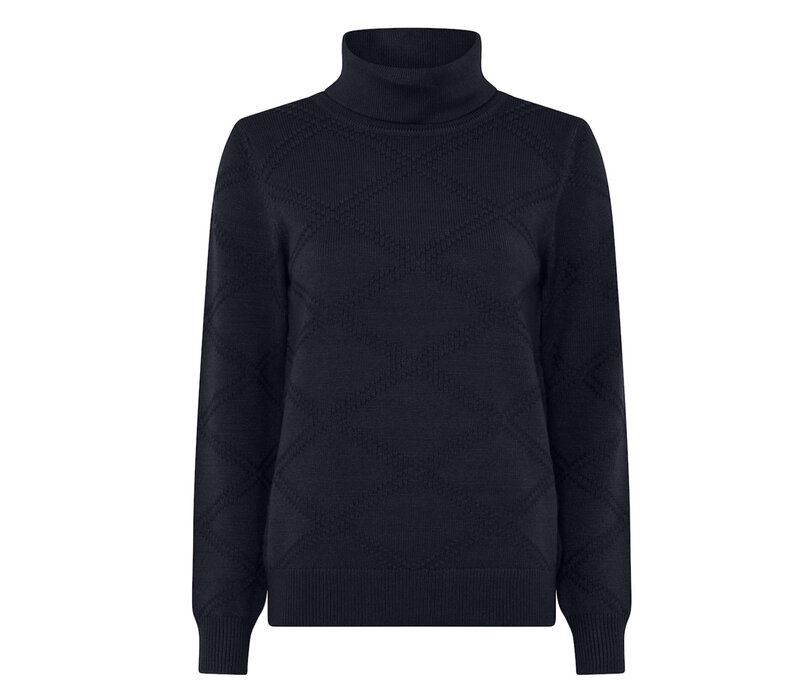 Micha 179 175 Navy Polo Neck Sweater