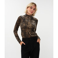 Esqualo 30710 Gathered Top in Leopard