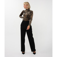Esqualo 30710 Gathered Top in Leopard