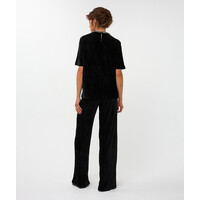 Esqualo 30716 Black Velour Plisse Top