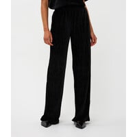 Esqualo 30717 Black Velour Plisse Trousers