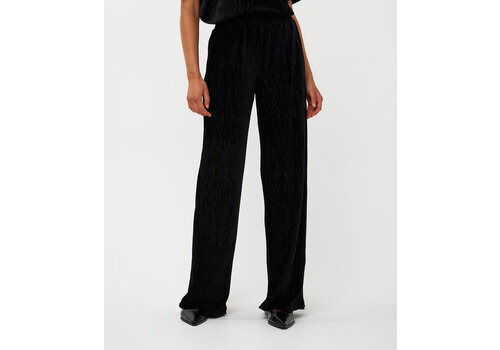 EsQualo A/W Esqualo 30717 Black Velour Plisse Trousers