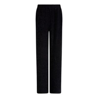 Esqualo 30717 Black Velour Plisse Trousers