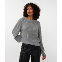 Esqualo 07700 Grey Studded Sweater