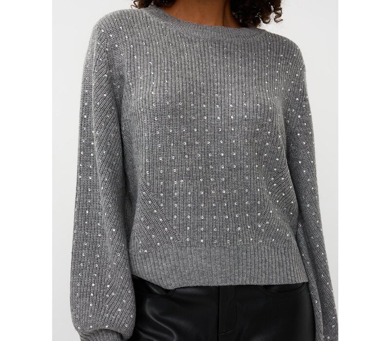 Esqualo 07700 Grey Studded Sweater