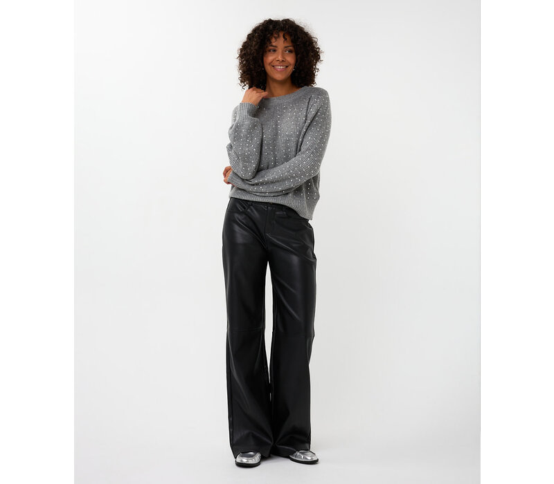 Esqualo 07700 Grey Studded Sweater