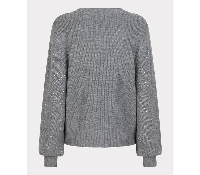 Esqualo 07700 Grey Studded Sweater