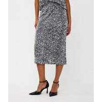 Esqualo 08712 Silver Sequinned Skirt