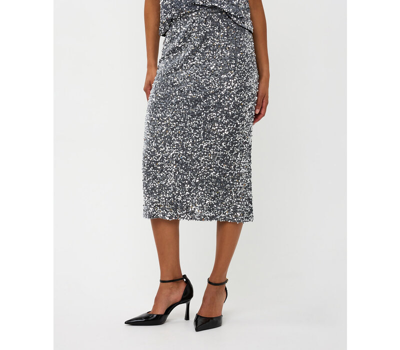 Esqualo 08712 Silver Sequinned Skirt