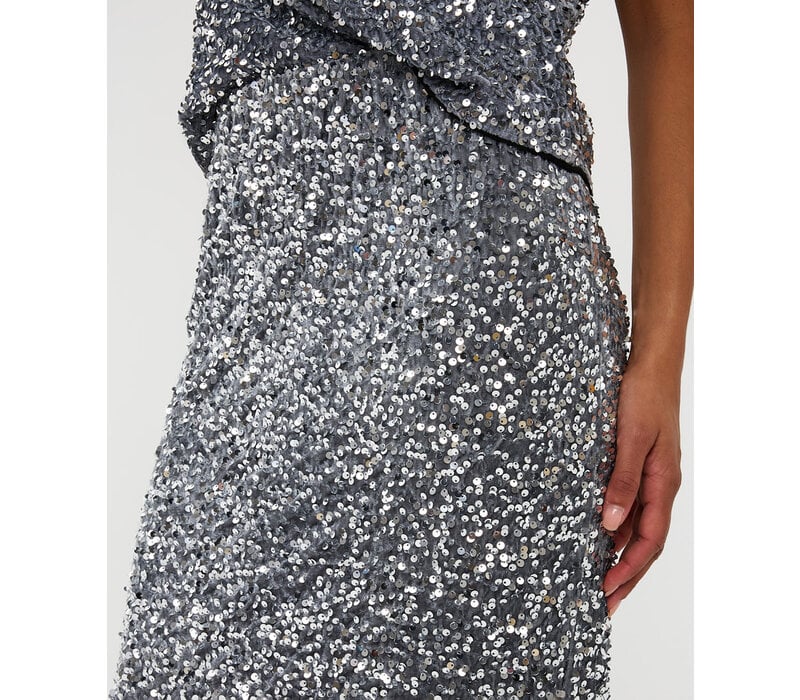 Esqualo 08712 Silver Sequinned Skirt