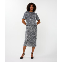 Esqualo 08712 Silver Sequinned Skirt