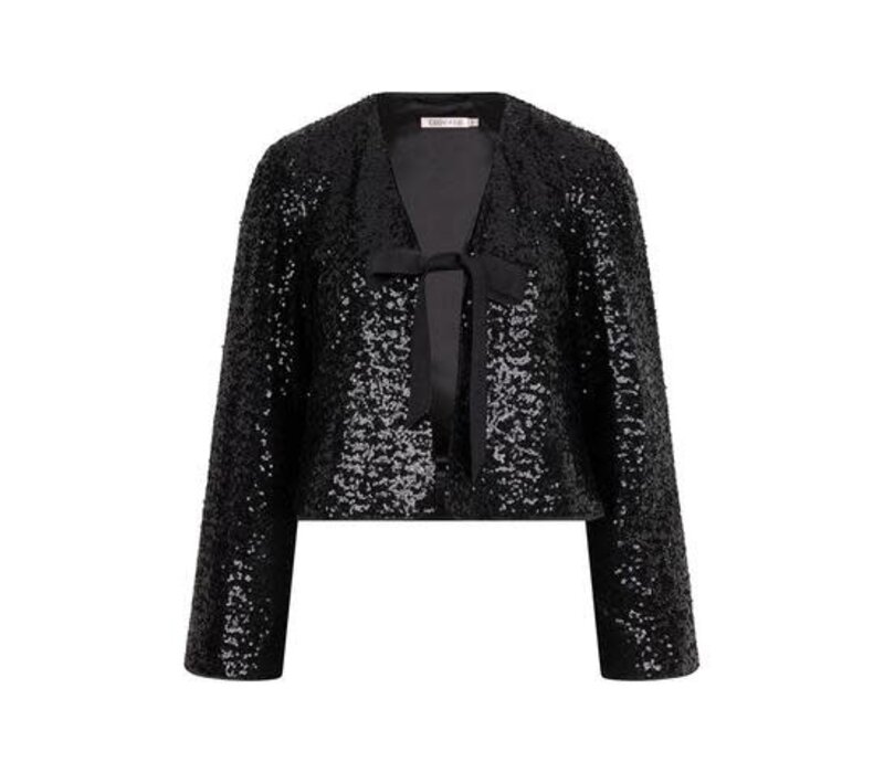 Esqualo 08707 Black Sequinned Jacket