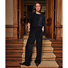 EsQualo A/W Esqualo 30716 Black Velour Plisse Top