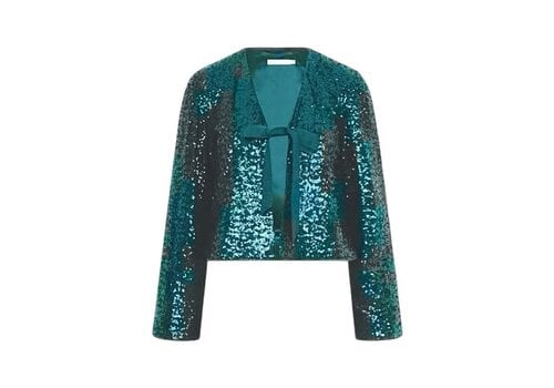EsQualo A/W EsQualo 08707 Teal Sequinned Jacket