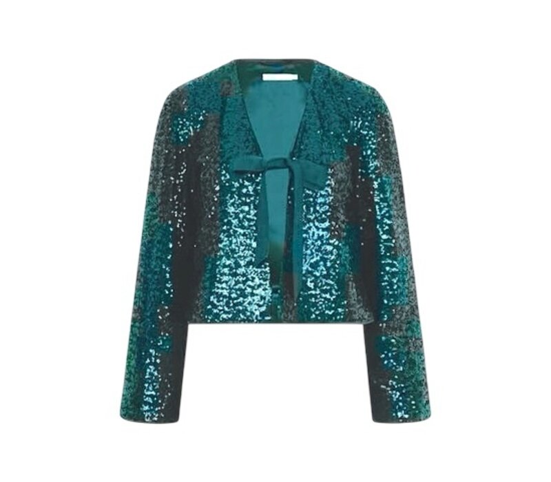 EsQualo 08707 Teal Sequinned Jacket