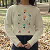 MD’M MD’M 3.50.210.24 Cream Flower Print Sweater