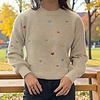 MD’M MD’M 3.50.156.01 Oatmeal Sweater w/Hearts