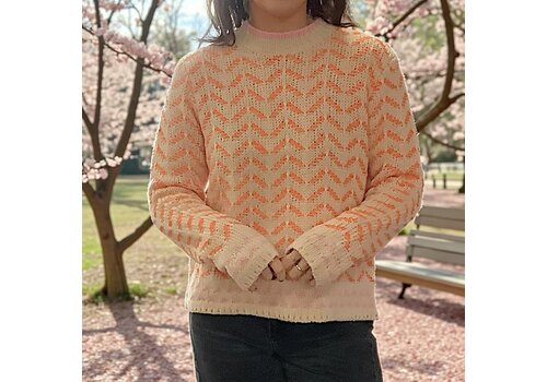 MD’M MD’M 3.50.103.43 Orange Multi Retro Sweater