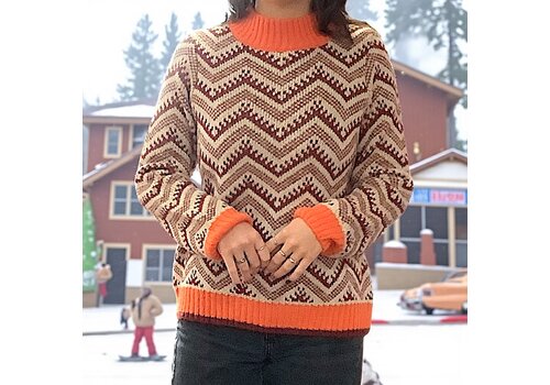 MD’M MD’M 3.50.103.38 Wine Multi Retro Sweater