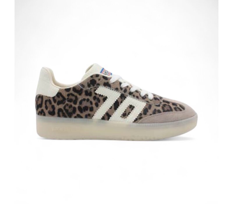 BACK 70 BOSTON Leopard/Taupe Gum Sole Trainer